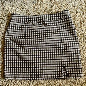 plaid mini skirt